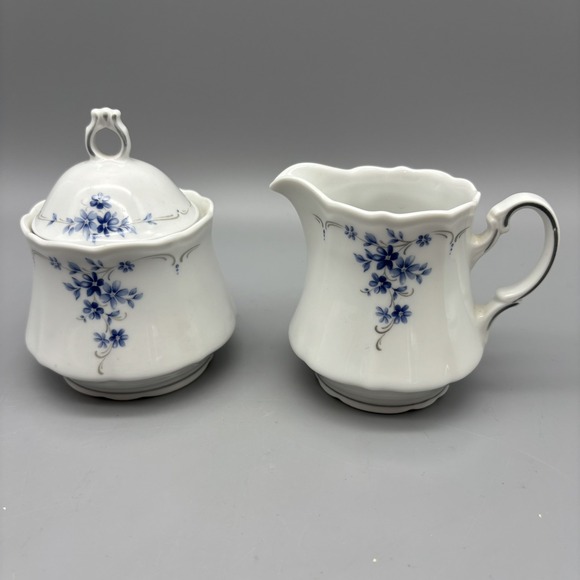 Other - WINTERLING ROSLAU BAVARIA, CREAM & SUGAR Set Blue Flowers